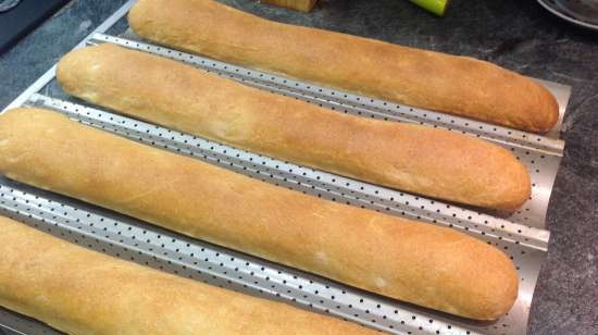 Baguettes americanas sin mezclar (2,5 horas)