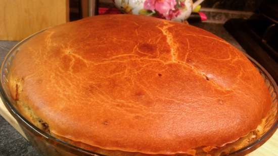 Pastel de gelatina con cebollino y huevo