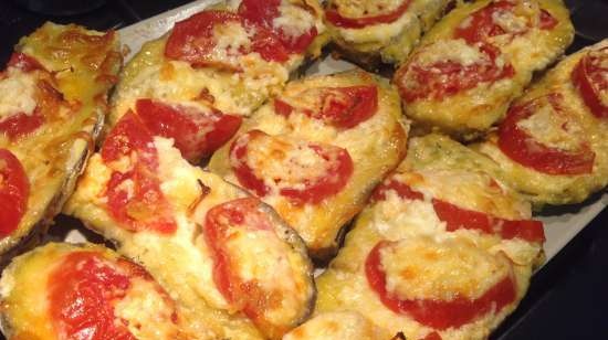 Lenguas de berenjena con tomate y queso en la Airfryer GFgrill