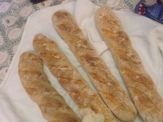 Baguettes de massa vella