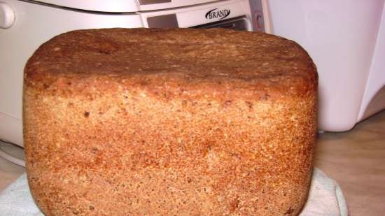 Sourdough rye bread in a bread maker