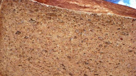 Pane di segale a lievitazione naturale in una macchina per il pane