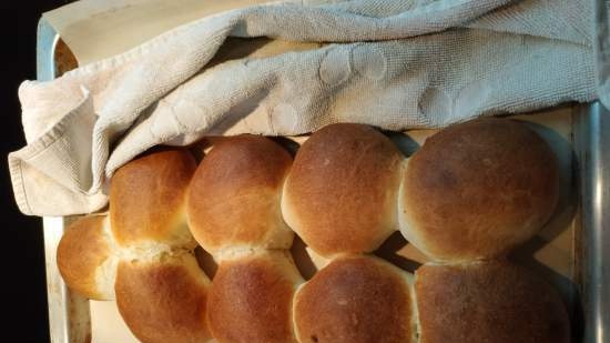 High-calorie buns (GOST recipe in a bread machine)