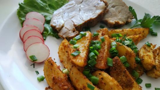 Patate al forno nel pangrattato con spezie