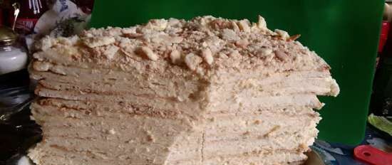 Layered Napoleon cake