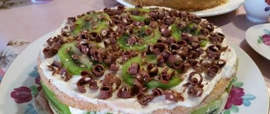 Torta più libera con kiwi