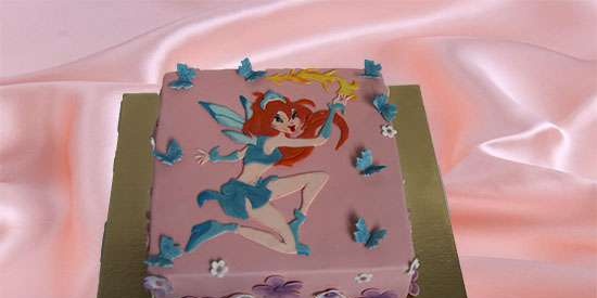 Torte con fate basate sul cartone animato Winx e altri