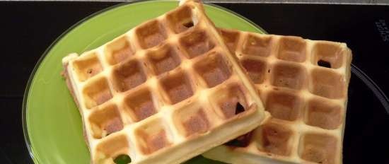 Wafels op Americano kefir