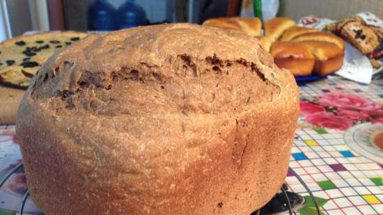 Pan de centeno - Pumpernickel (Autor Zarina) en una panificadora