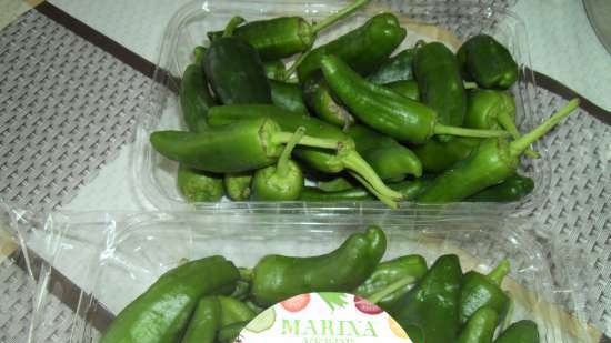 Green pepper na may miso paste (chaem)