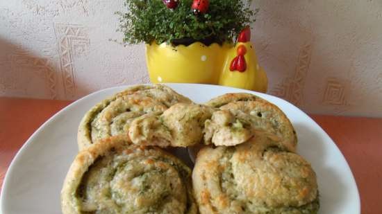 Involtini di aglio con formaggio, da pasta di piadina