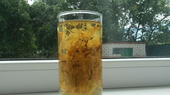 Fermented tea made from leaves of garden and wild plants (master class)