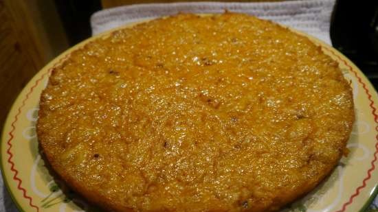 The most pumpkin manna on whey (kefir) with lemon filling