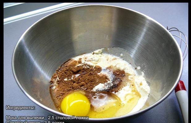 Muffin de chocolate en 3 minutos en el microondas