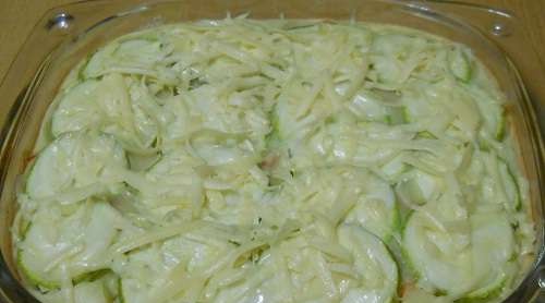 Clafoutis with zucchini