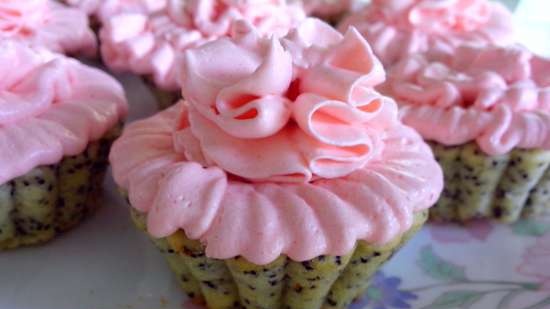 Poppy cupcakes (na may opsyonal na orange na lasa)