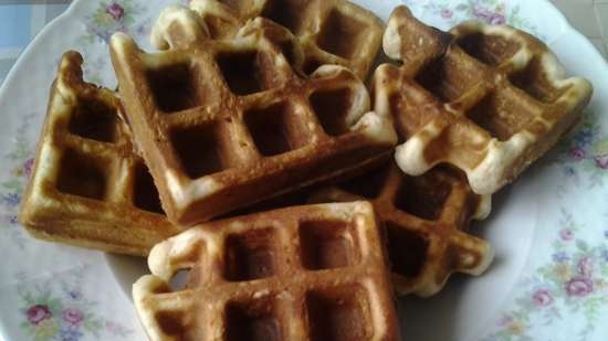 Wafels op Americano kefir