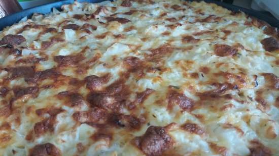 Cabbage casserole in Princess Pizza Maker