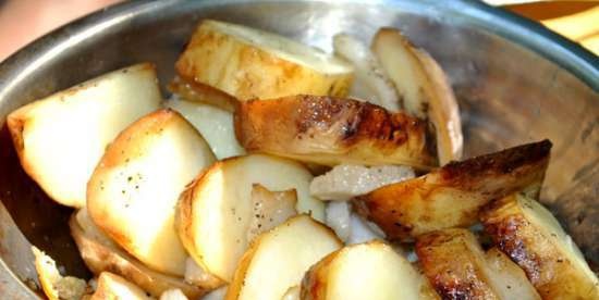 Potatoes on skewers