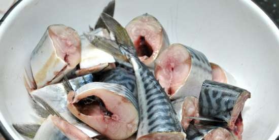 Tender mackerel in mustard sauce