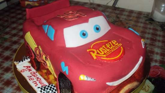 Cakes based on the cartoon Cars