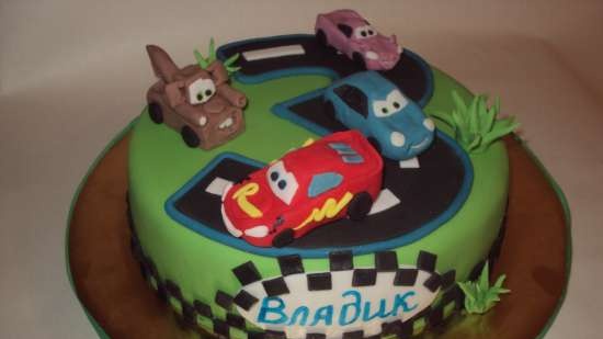 Cakes based on the cartoon Cars