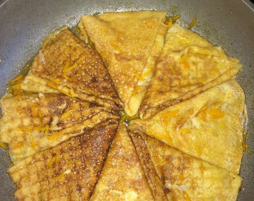 Creps de postres Crepe francesa Suzette