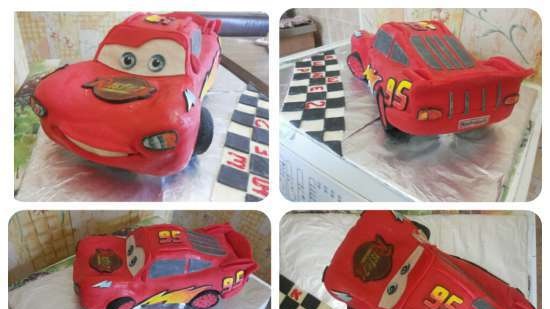 Cakes based on the cartoon Cars