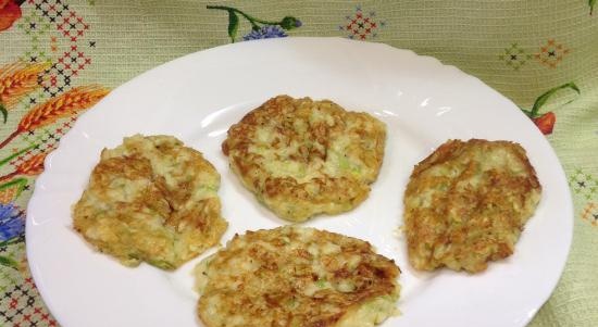 Tortitas de calabacín con requesón y parmesano