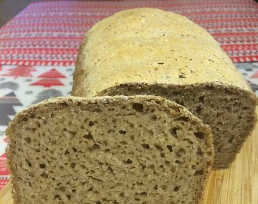 Pane a lievitazione naturale senza glutine senza uova (opzione n. 1)