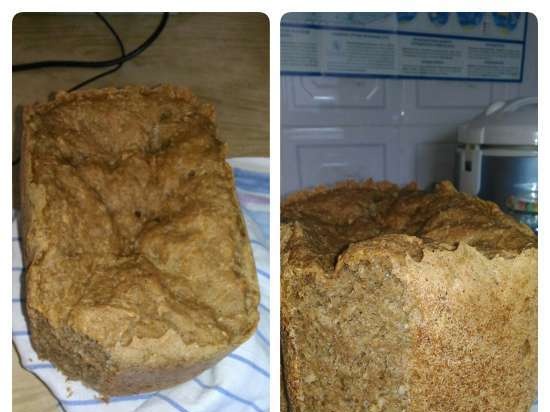 Bread with oatmeal, bran, sesame and seeds