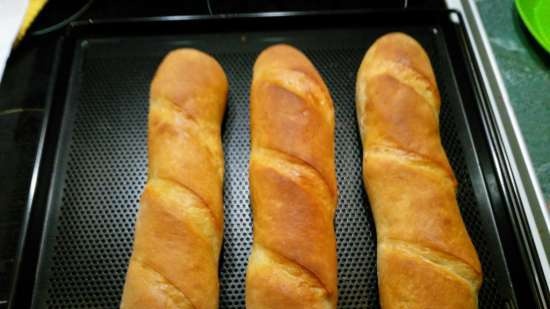 Wheat bread on ripe dough (self-leavening)