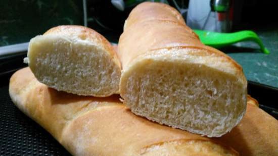 Wheat bread on ripe dough (self-leavening)