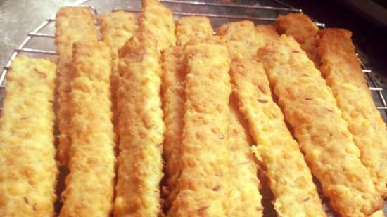 Cheese sticks with cumin