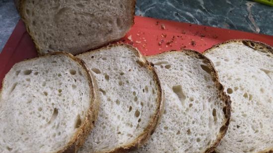 Lactic sourdough wheat bread using the old dough method (basic recipe)