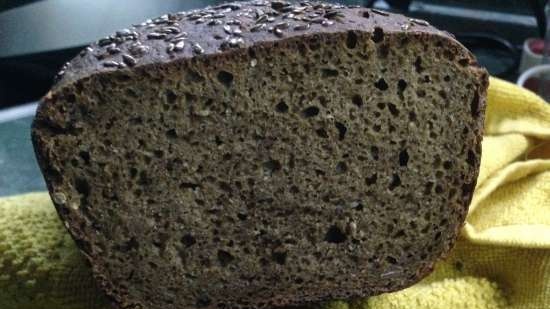 Sourdough rye tinapay sa isang gumagawa ng tinapay