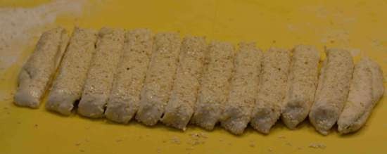 Bread sticks with sesame seeds