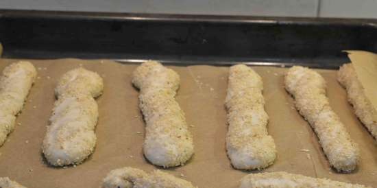 Bread sticks with sesame seeds