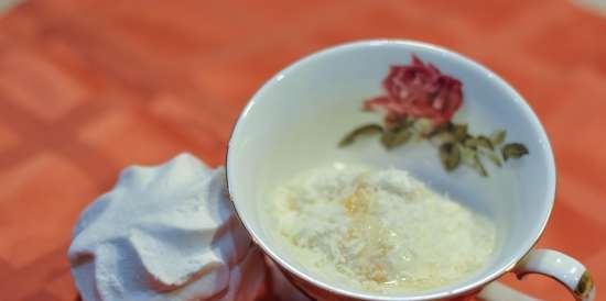 Helado de vainilla con malvavisco y coco