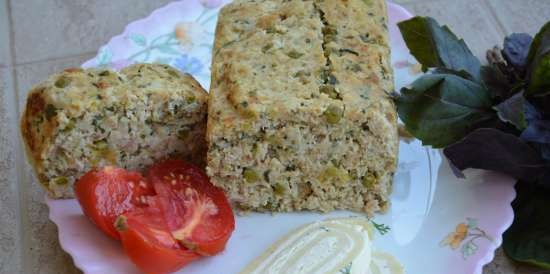 Pane di carne di tacchino con verdure verdi