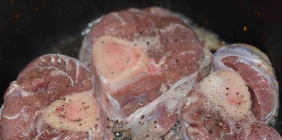 Osso buco con frijoles y patatas