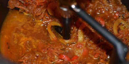 Osso buco con frijoles y patatas