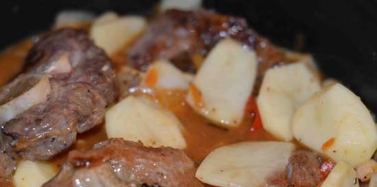 Osso buco with beans and potatoes