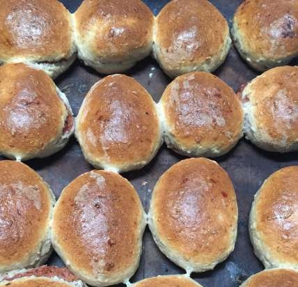 Dough patties with oatmeal and rye flour