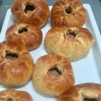 Dough pies with oatmeal and rye flour