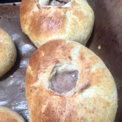 Dough pies with oatmeal and rye flour