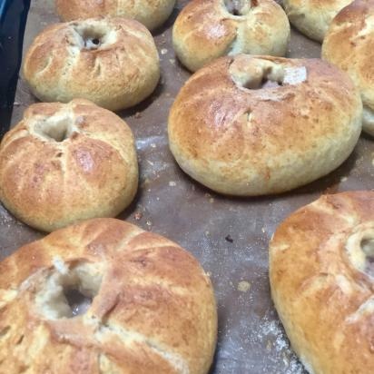 Dough pies with oatmeal and rye flour