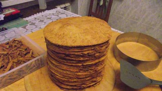 Honey cake mula sa choux pastry