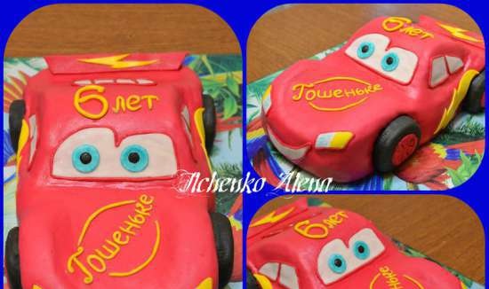 Cakes based on the cartoon Cars