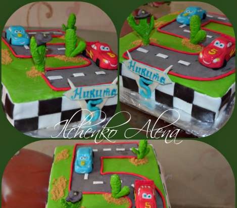 Cakes based on the cartoon Cars